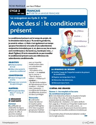 La conjugaison au Cycle 3 (3) / Le conditionnel présent