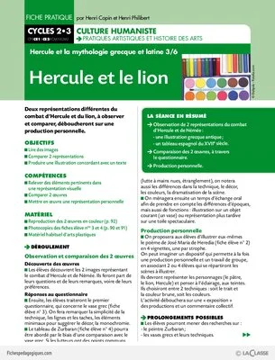 Hercule et la mythologie (3) / Hercule et le lion