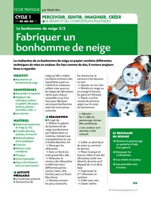 Fabriquer un bonhomme de neige