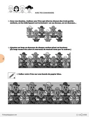 Frises CONTES CELEBRES (2) / Les trois petits cochons