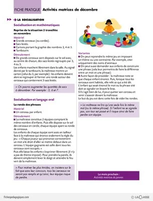 Progression motricité en GS (5) / Décembre