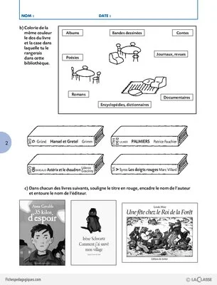 Travailler une compétence (2) / Se repérer dans une bibliothèque