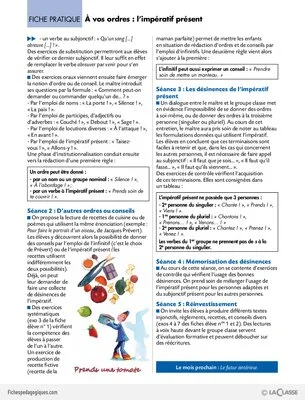 La conjugaison au Cycle 3 (4) / L'impératif présent