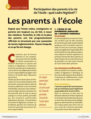 Loi - Les parents à l'école