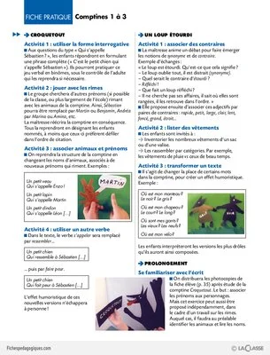 Ateliers langage : le loup (2) / Comptines 1 à 3