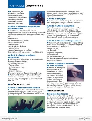 Ateliers langage : le loup (3) / Comptines 4 à 6