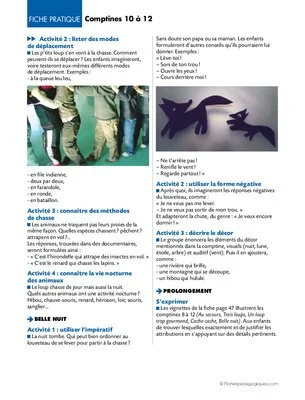 Ateliers langage : le loup (5) / Comptines 10 à 12
