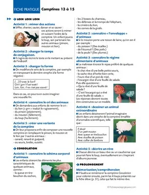 Ateliers langage : le loup (6) / Comptines 13 à 15