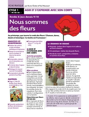 Rondes et jeux dansés (9) / Nous sommes des fleurs