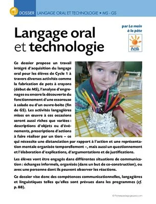 Langage oral et technologie (dossier)