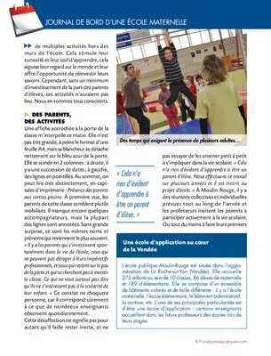 Journal de bord maternelle (9) / Les parents : une aide à encadrer