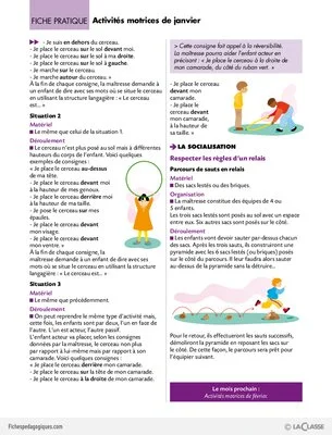 Progression motricité en GS (6) / Janvier