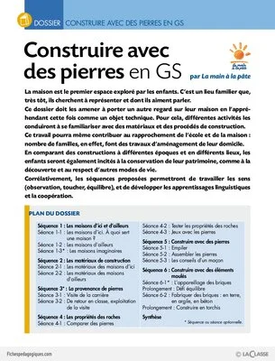 Construire avec des pierres en GS (dossier)