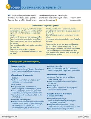 Construire avec des pierres en GS (dossier)