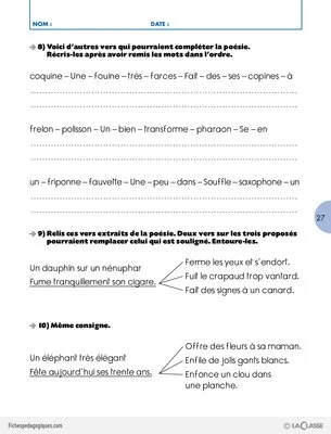 Phonologie et poésie au CP (2)