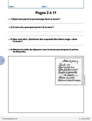 La belle lisse poire du prince de Motordu (Lecture suivie CE2)
