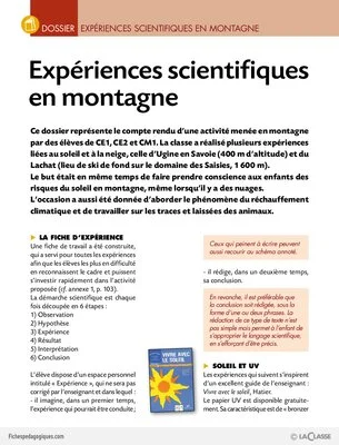 Expériences scientifiques en montagne (dossier)