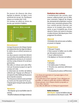 Jeux de ballon au Cycle 2 (dossier)