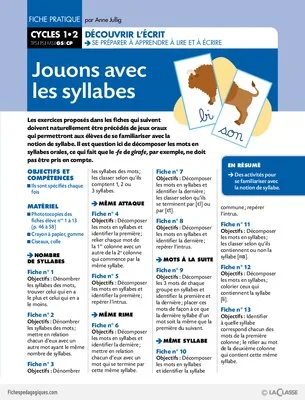 Pack thématique - Jouons avec les syllabes GS-CP