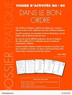 Dans le bon ordre