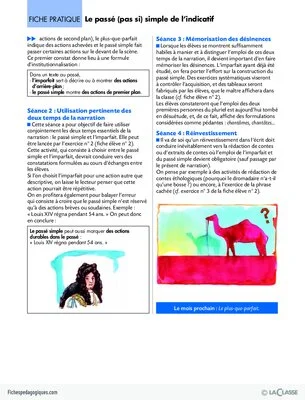 La conjugaison au Cycle 3 (6) / Le passé (pas si) simple de l'indicatif