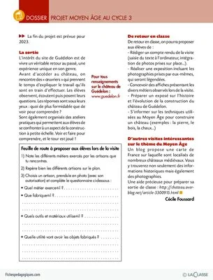 Projet Moyen Age au Cycle 3 (dossier)