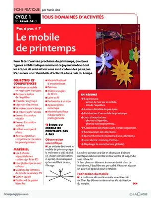 Pas à pas (7) / Le mobile de printemps