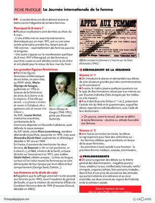 Exploiter l'actu / La journée internationale de la femme