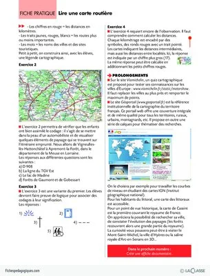 TICE et géo (7) / Lire une carte routière