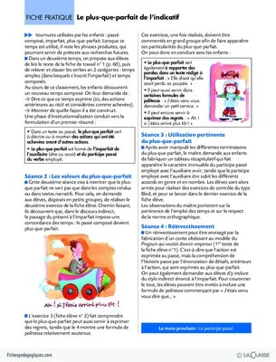 La conjugaison au Cycle 3 (7) / Le plus-que-parfait de l'indicatif