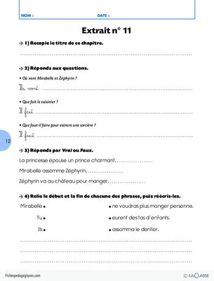 Le petit ogre et la princesse grenouille (Lecture suivie CP-CE1)