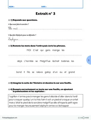 Le petit ogre et la princesse grenouille (Lecture suivie CP-CE1)