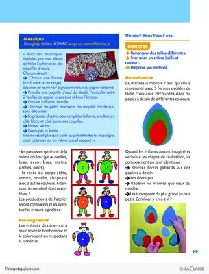 Activités autour de l'oeuf
