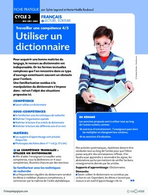 Travailler une compétence (4) / Utiliser un dictionnaire