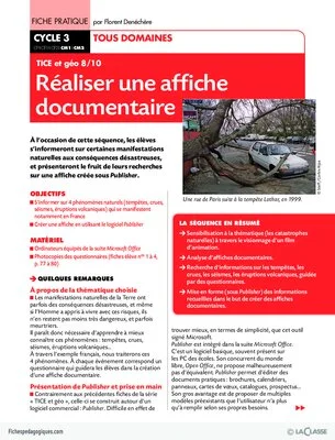 TICE et géo (8) / Réaliser une affiche documentaire