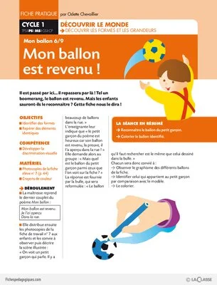 Fichier d'activités : mon ballon