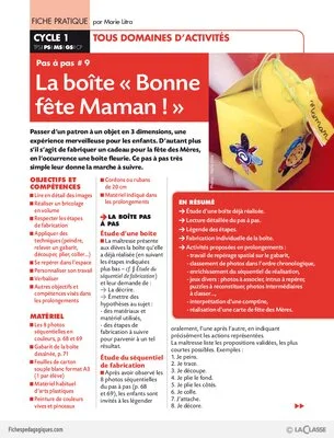Pas à pas (9) / La boîte Bonne fête Maman !