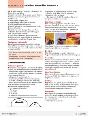 Pas à pas (9) / La boîte Bonne fête Maman !