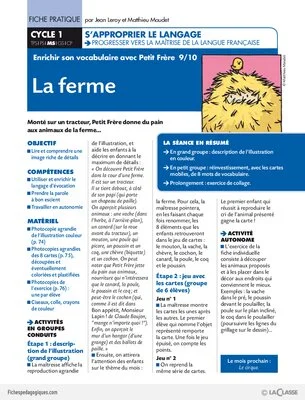Enrichir son vocabulaire avec Petit Frère (9) / La ferme