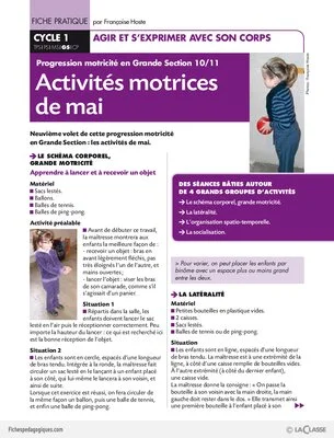 Progression motricité en GS (10) / Activités motrices de mai