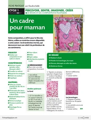 Un cadre pour maman