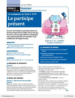 La conjugaison au Cycle 3 (9) / Le participe présent