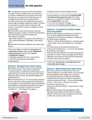 La conjugaison au Cycle 3 (10) / La voix passive