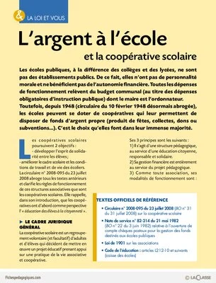La loi et vous / L'argent à l'école