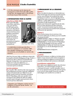 Exploiter l'actu / L'école d'autrefois