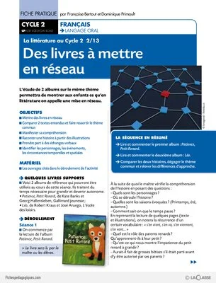 La littérature au Cycle 2 (2) / Des livres à mettre en réseau