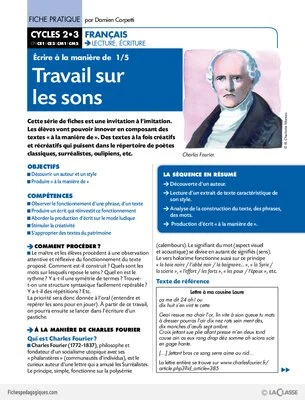 Ecrire à la manière de (1) / Travail sur les sons