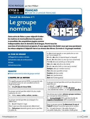 Conseil de révisions (1) / Le groupe nominal