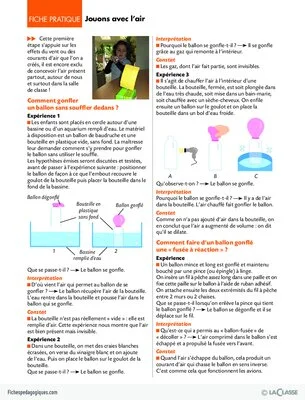 Ateliers scientifiques pour la Fête de la Science