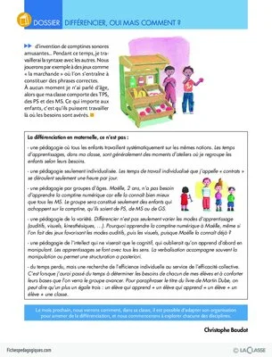 Différencier, oui mais comment ? (1)